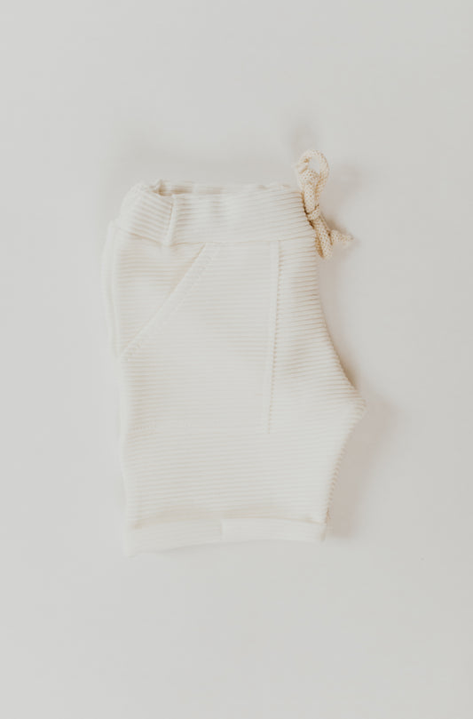 Ribbed Shorts | Ivory