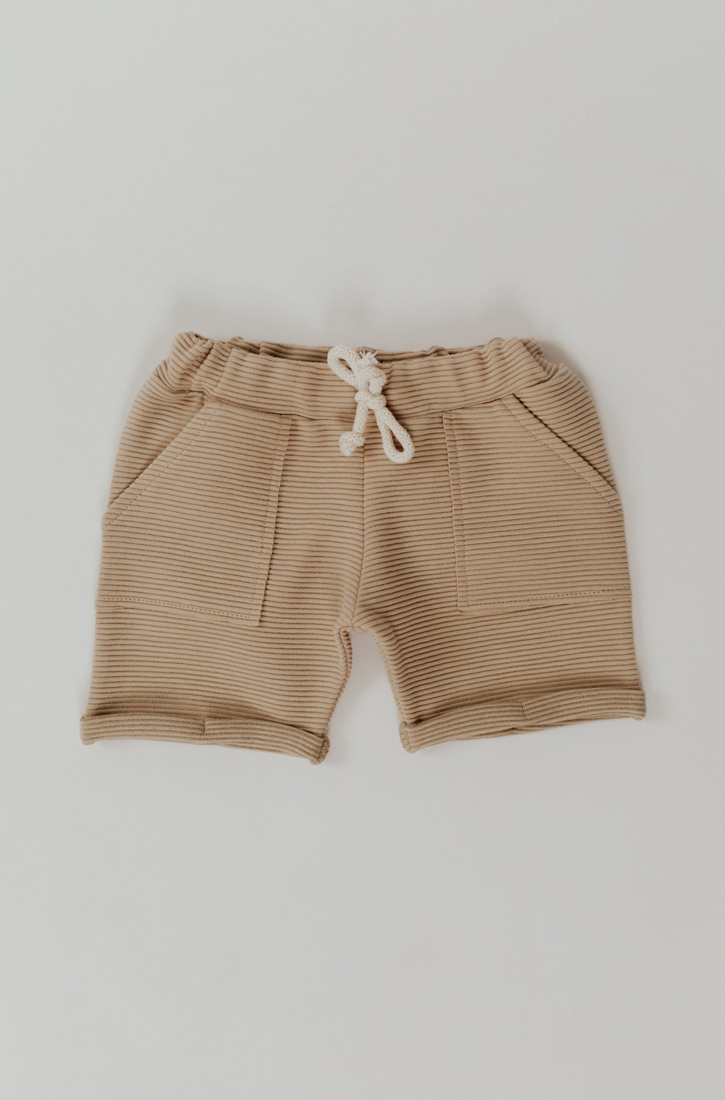 Ribbed Shorts | Beige