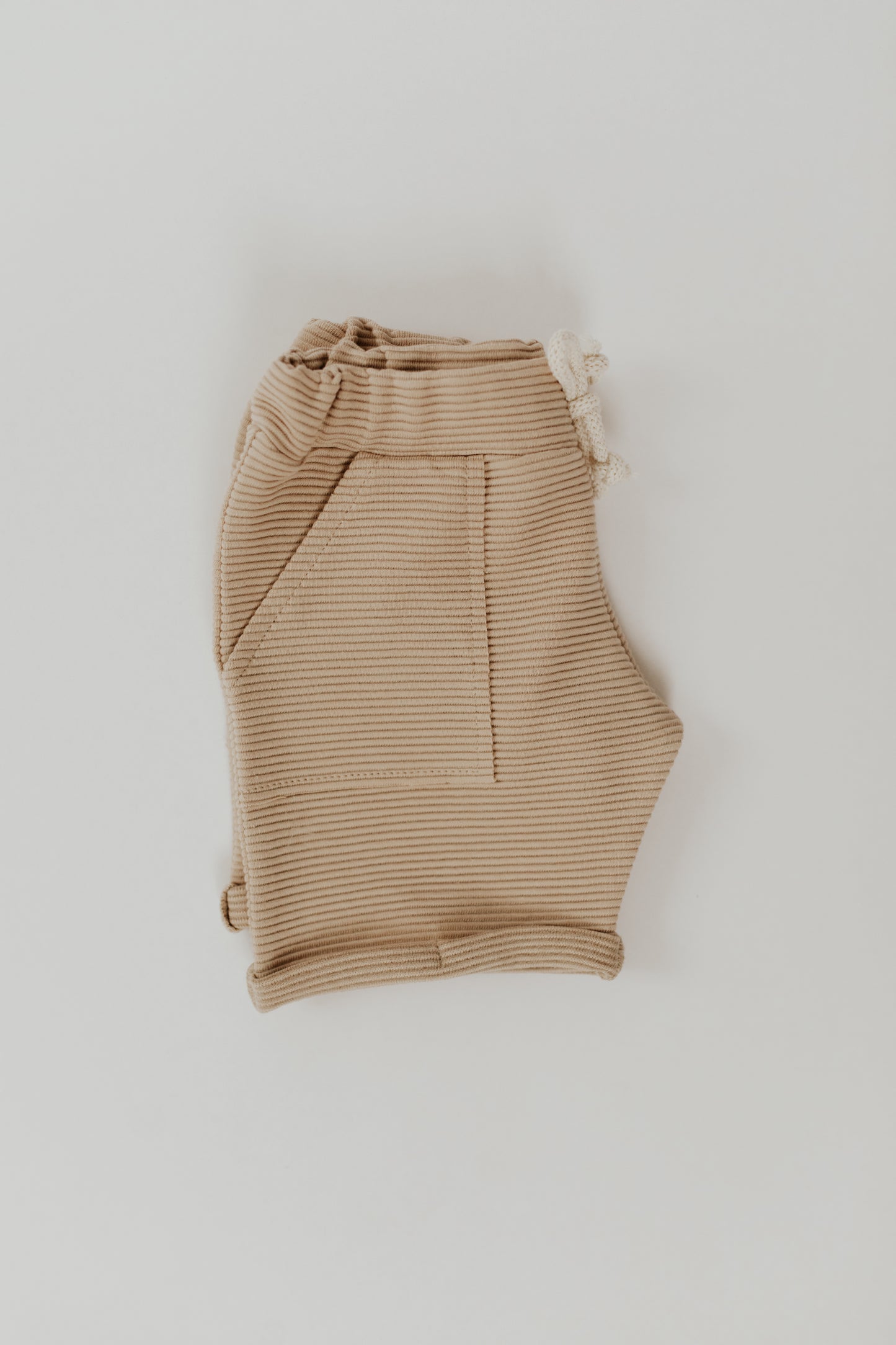 Ribbed Shorts | Beige
