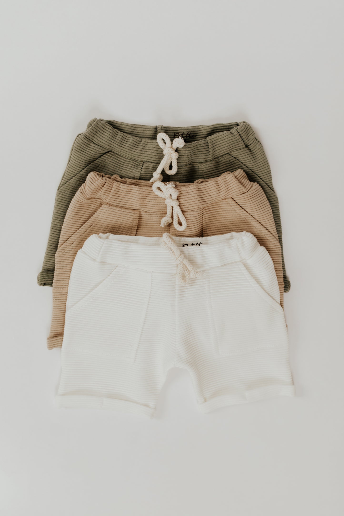 Ribbed Shorts | Beige