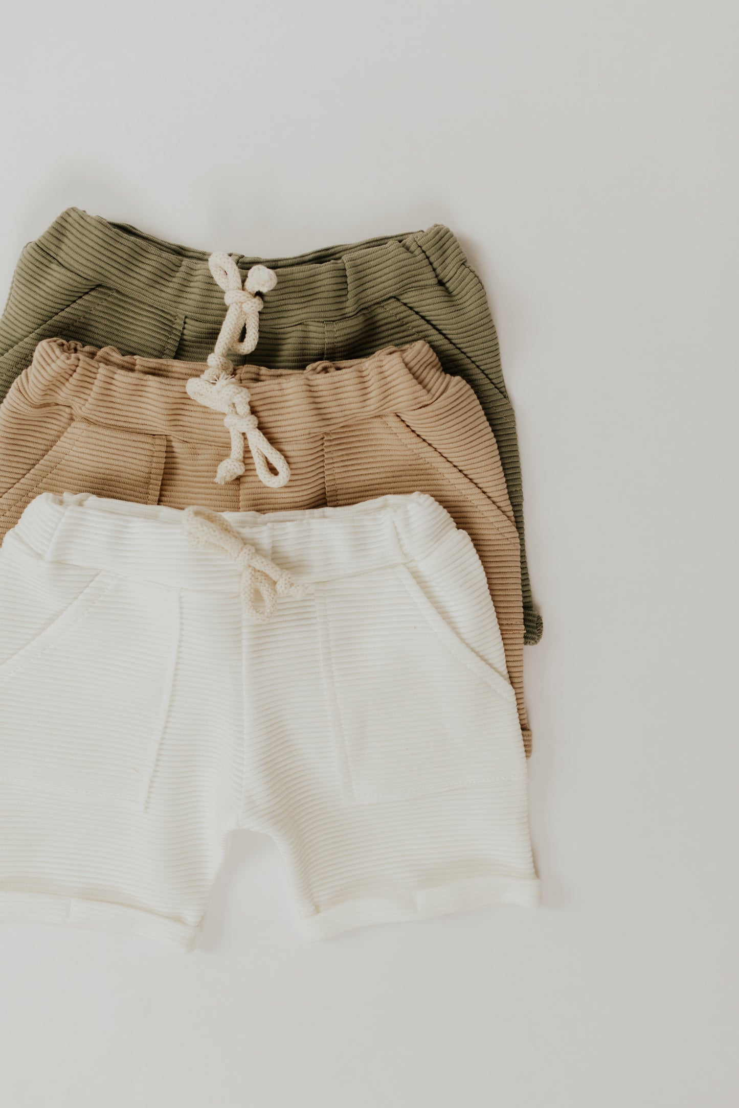 Ribbed Shorts | Beige