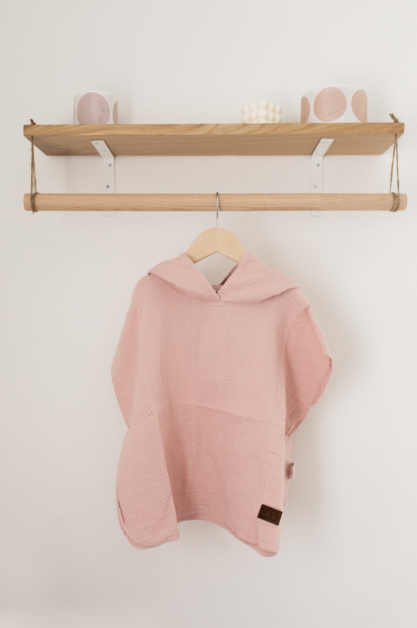 Bear Poncho | Blush Pink