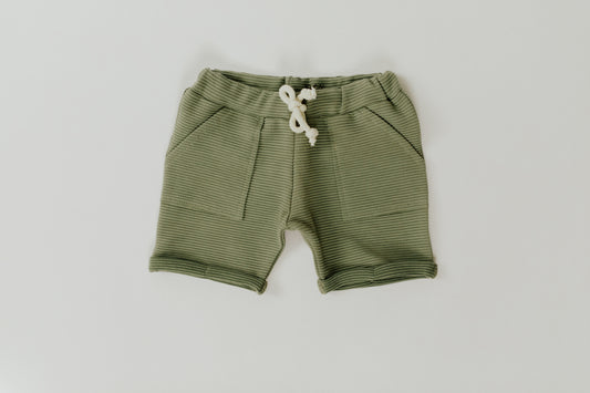 Ribbed Shorts | Olive