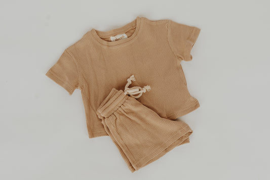 T-Shirt & Shorts Set | Tan
