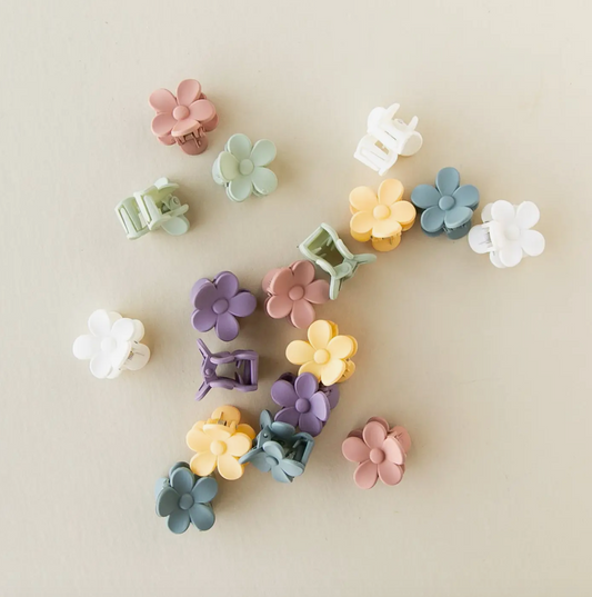 Mini Flower Claw Clip | Mauve