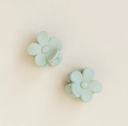 Mini Flower Claw Clip | Pistachio