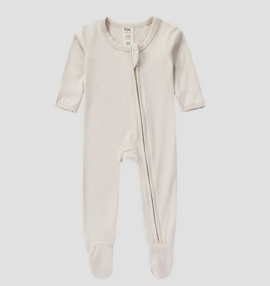 Bamboo Zipper Footie Pajama | Ivory