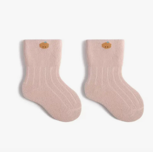 Fruit Plain Baby Socks | Mauve