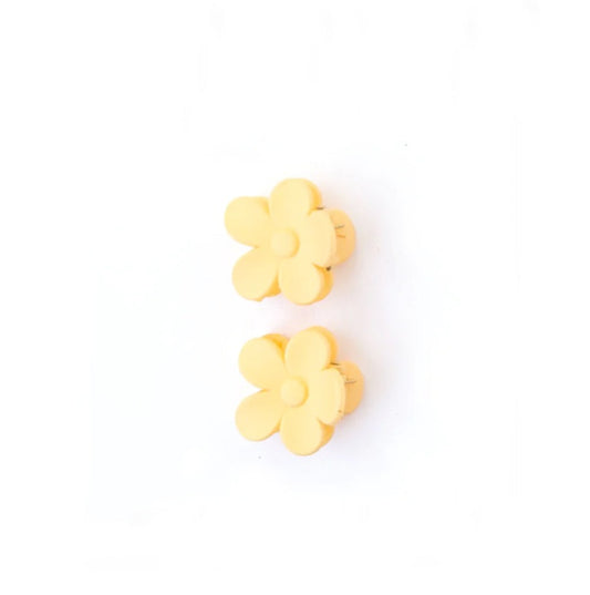 Mini Flower Claw Clip | Banana