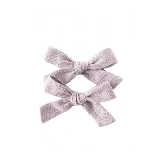Handmade Pigtail Bows | Lilac